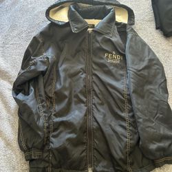 Fendi Men's Black and Brown Jacket