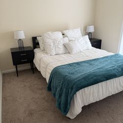 Queen Bed Frame AND Mattress
