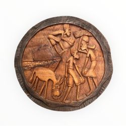 Vintage African Hand Carved Wooden Art Decor