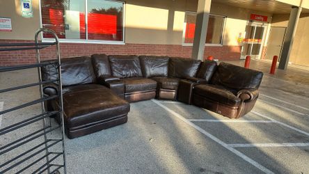 Recliner leather sofa