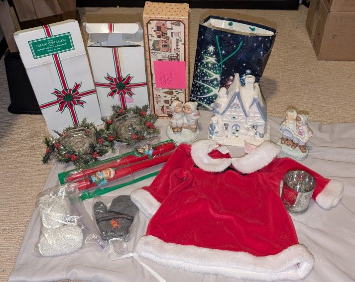 Entire lot of Vintage Christmas items.