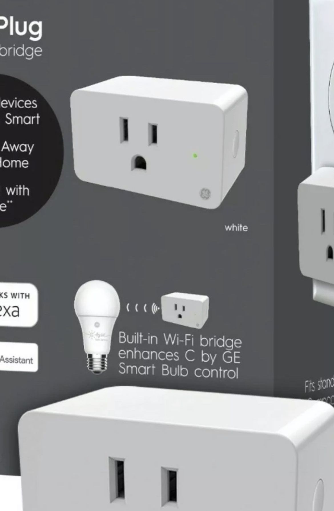 C by GE Smart Plug with Smart Bridge, White, On/Off Smart Plugs that work with