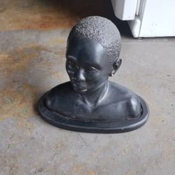 Hand Carved Bust Of An American Woman,