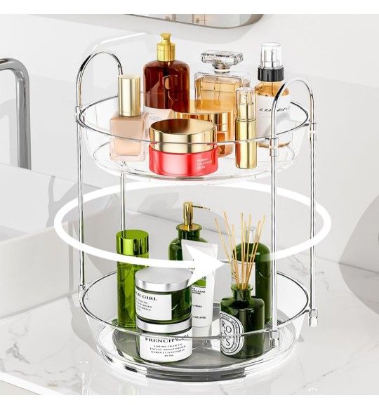 Rotating Make Up Organiser 2 Tier - New