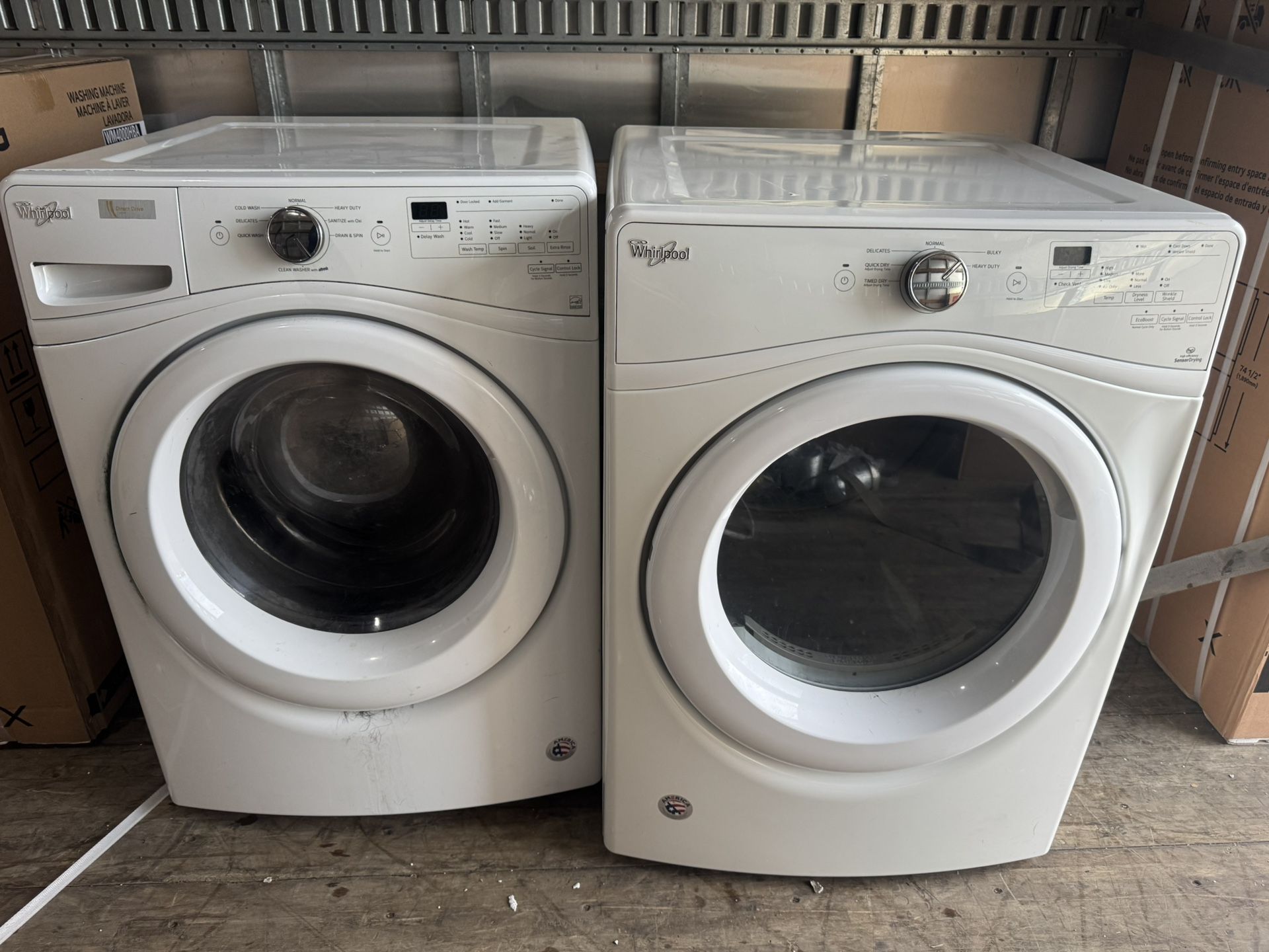 Whirlpool washer & dryer set