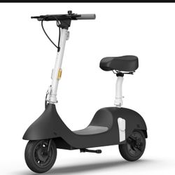 Electric Scooter with Seat | Up to 35 Miles Range | 15.5MPH | Stylish Moped Scooter | 10 inch Vacuum Tires