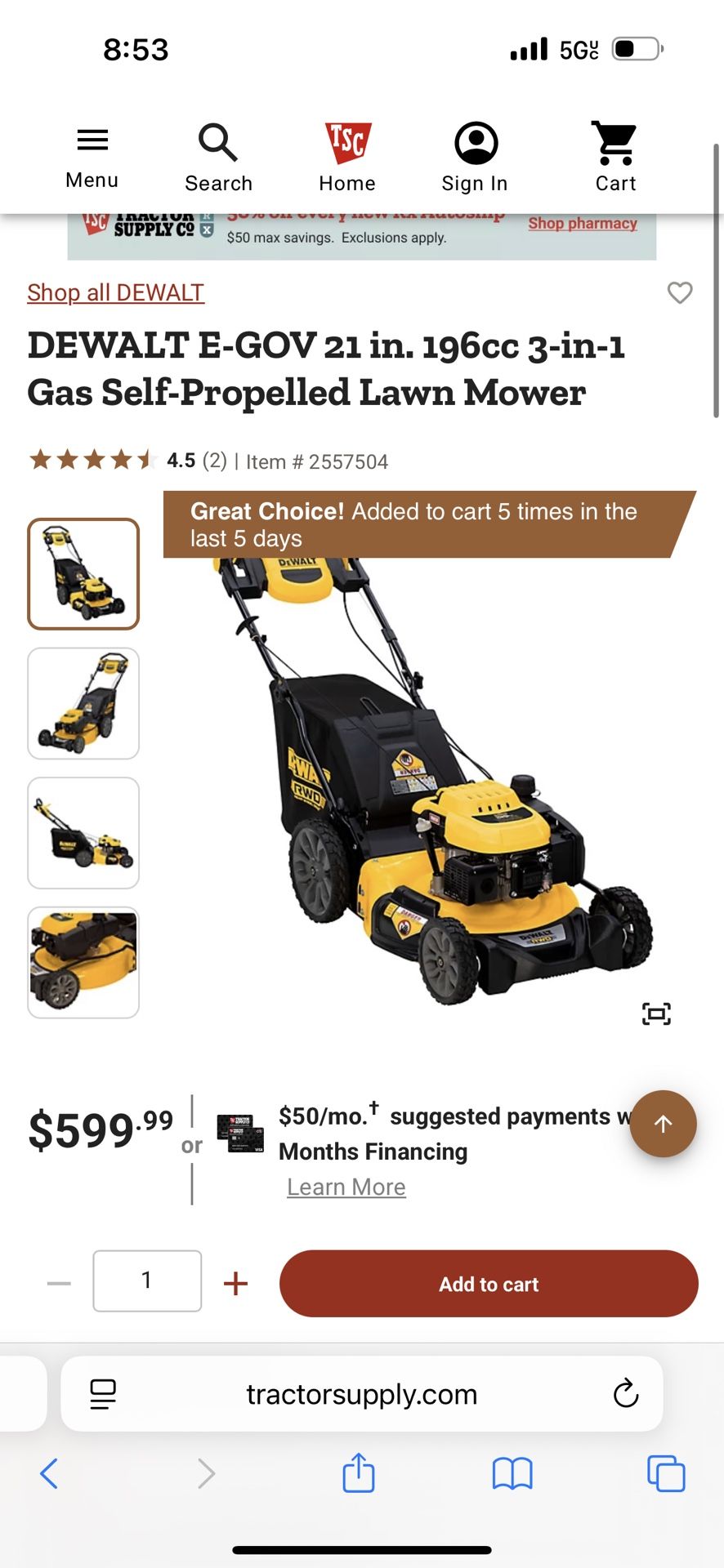 DEWALT Lawn Mower