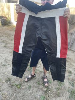 Genuine Leather Riding Pants And Jacket