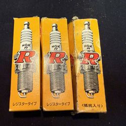 Vintage NGK “R” New Old Stock, Japanese Specs, Spark Plug Lot Of Three