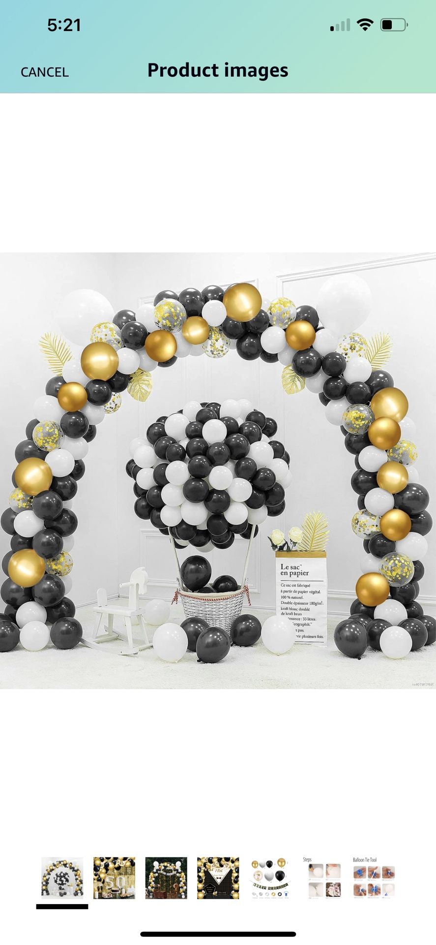 131 Pack Black Gold And Gold Confetti Latex Balloons for Gender Reveal Baby Shower Wedding Birthday Graduation Anniversary Bachelorette Party Hallowee