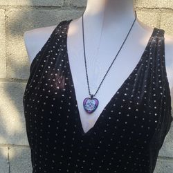 Day Of The Dead Necklace heart!!
