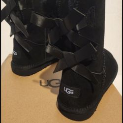 UGG BOOTS BAILEY BOW BRAND NEW BLACK SIZE 8