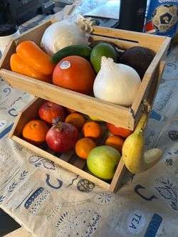 2tier bamboo fruit storage