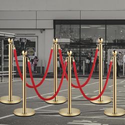 Stanchion 5 ft Velvet Carpet Ropes and Poles