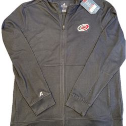 NHL Carolina Hurricanes Antigua Black Full Zip Echelon Jacket Mens Sz Large