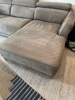 Italian Suede /leather Sleeper couch queen size