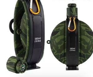 Collapsible Military Canteen with Compass – Foldable Survival Water Bottle