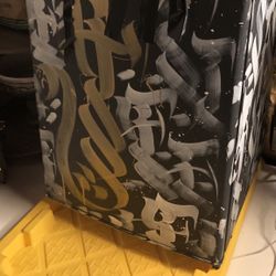 Mini Fridge With Art