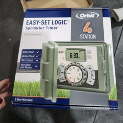 Orbit 4 Station  Outdoor Swing Panel Sprinkler System Timer 