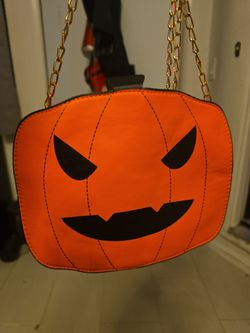 Halloween Pumpkin Jack-o-Lantern Crossbody Bag