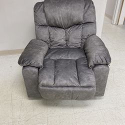 Gray Polyester Heating System Massage Chair with Remote Control，Oversize