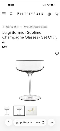 Luigi Borimbioli champagne coupe glasses