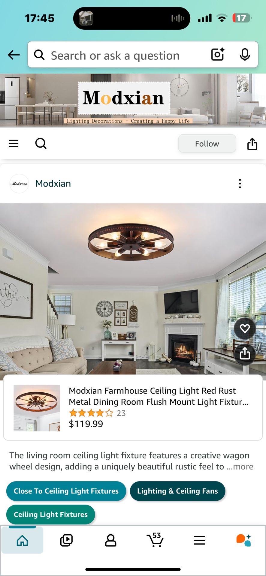 Farmhouse Light fixture