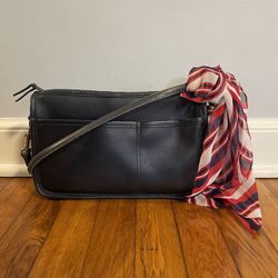 Beautiful Leather Crossbody with Scarf