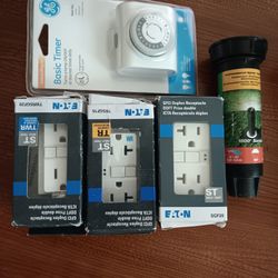 Electric Outlets Plugs Sprinkle Head.timer And Home Security  Devices 