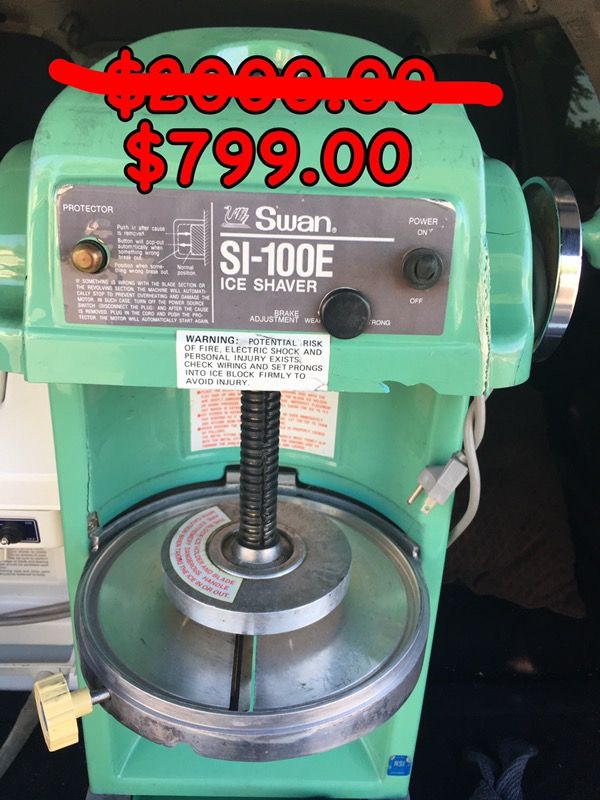 Swan SI-100E Block Shaved Ice Machine(Reduced!)