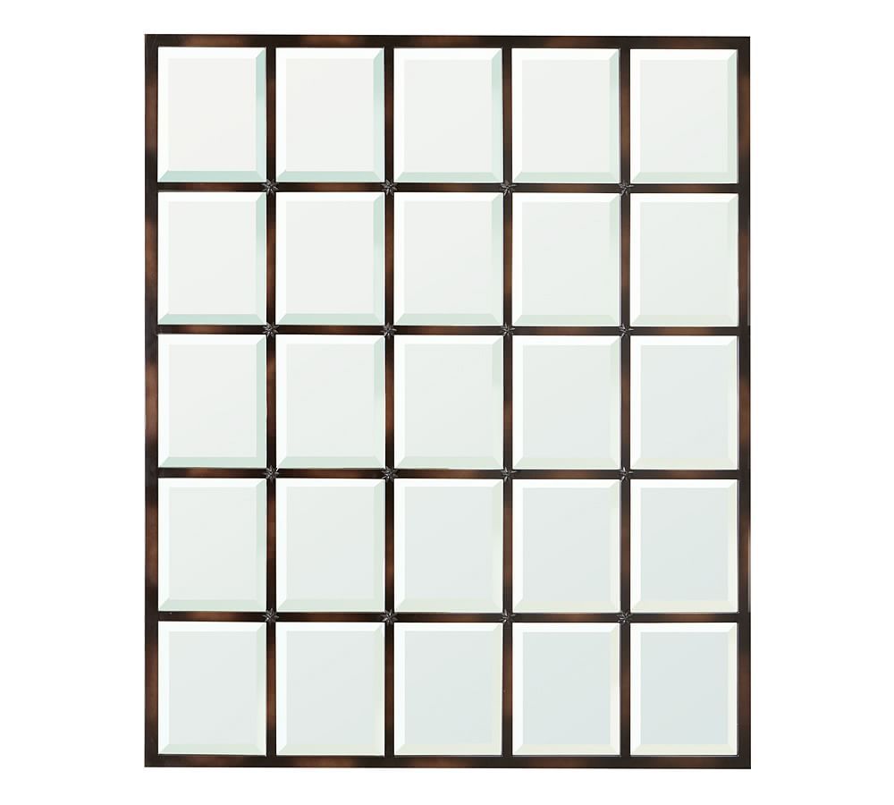 Pottery Barn Eagan Large Multipanel Wall Mirror - 44" x 55" Bronze Nee In Box