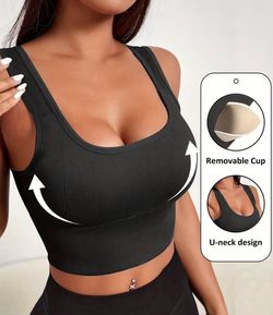 Sports bra crop top S black