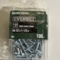 Everbilt #8-32 x 1 in. Combo Round Head Zinc Plated Machine Screw (100-Pack)