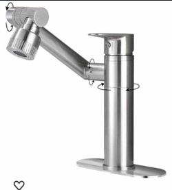 0752: New New 1080 Degree Swivel Faucet for Bathroom Sink,Kitchen Faucet with Big Angle Rotate Spray Dual Function,Single Handle Vanity Faucet with De