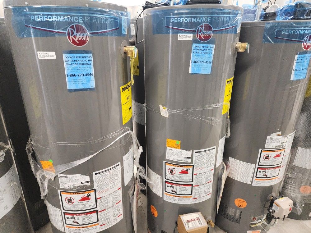 Natural Gas Water Rheem Performance Platinum 40 Gal Performance Platinum 40  Short 12 Year 40,000 BTU Natural Gas