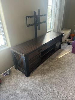 TV Stand Wood And Iron 
