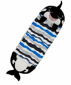 Happy Nappers: Pillow & Sleepy Sack: Large - Ozzy The Black Shark - 66 x 30, 2-in-1