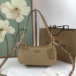 New Coach CR350 Summer New Straw Underarm Bag