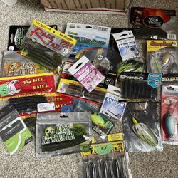 Box Of Swim Baits, Crank Baits And Spinner Baites