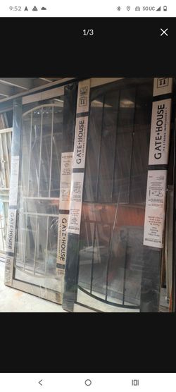 36x96 exterior security door black is left white and black are left open box new