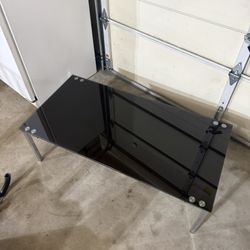 Glass Coffee Table w/ Chrome Legs