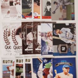 18 Different Babe Ruth Baseball Cards No Duplicates 