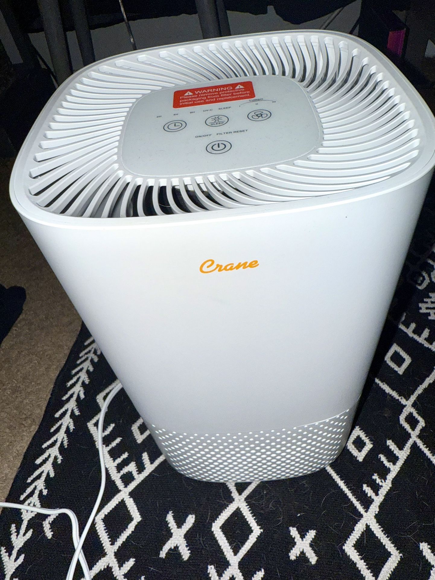 (Like New) Crane True HEPA Air Purifier – Clean, Modern, and Powerful