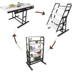Convertible 2 in 1 Shelf to Table,Extendable Dining Table