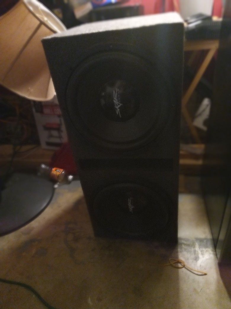 12" Sub Speakers W/ Amp And Speaker Box 