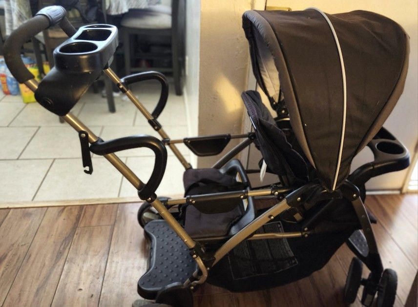 Baby Double Stroller And Swing