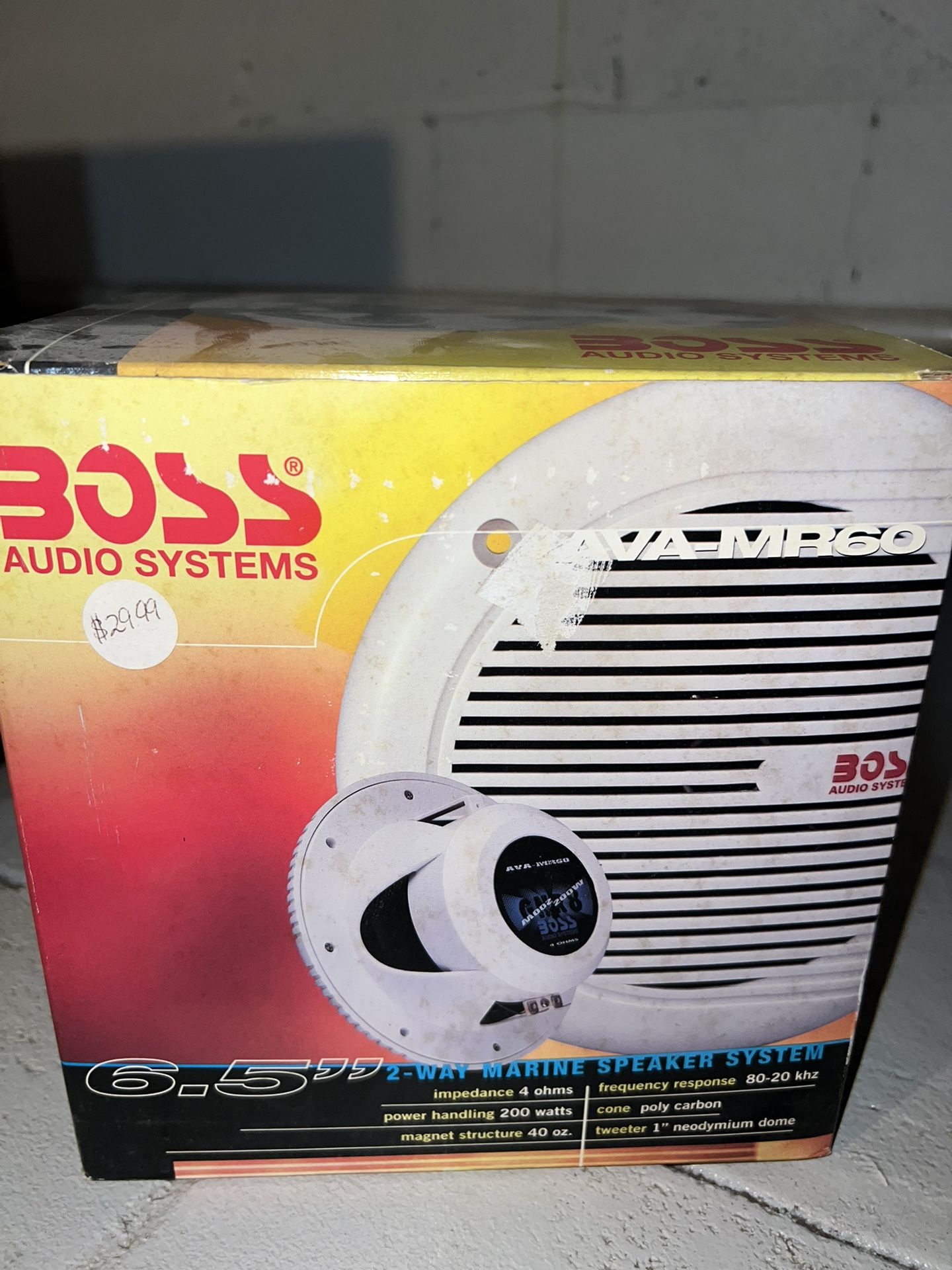 Boss AVA-MR60 6.5” Marine Speakers – New