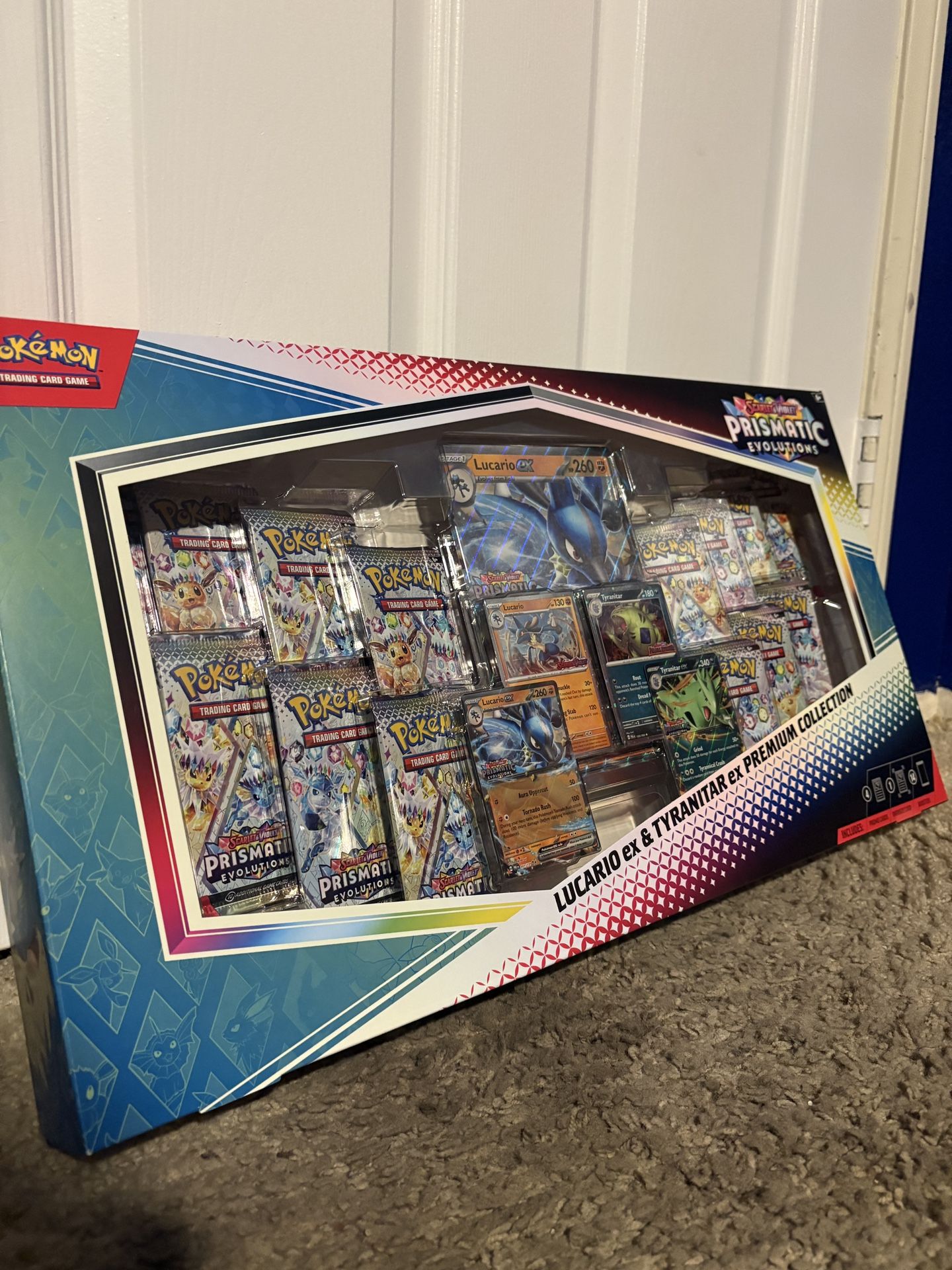 Pokemon Prismatic Evolutions Lucario ex & Tyranitar ex Premium Collection