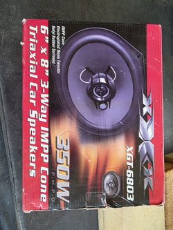 XXX XGT-6803 6" x 8" 3-Way Triaxial Car Speakers.