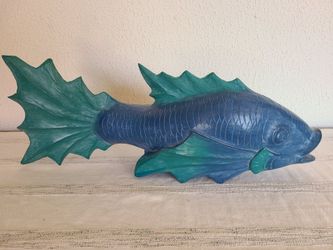 Vintage Old Bate Shop Large Wooden Fish Display Piece